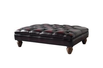 Monk | Large Bench Footstool | Antique Red