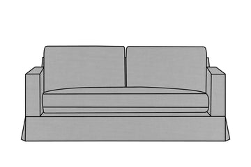Kate | 3 Seater Extra Loose Cover | Capri Light Grey