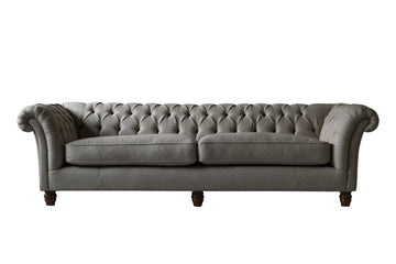 Grosvenor | 4 Seater Sofa | Heather Herringbone Dark Grey