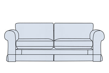 Albany | 3 Seater Extra Loose Cover | Miami Sky Blue