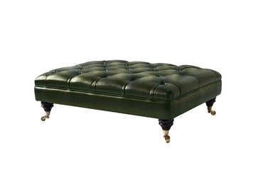 Regent | Large Bench Footstool | Antique Green