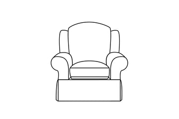 Banbury | Highback Chair Extra Loose Cover | Shaftesbury Grey