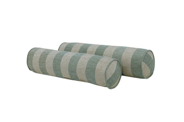 Blenheim | Bolsters (pair) | Brecon Stripe Duck Egg