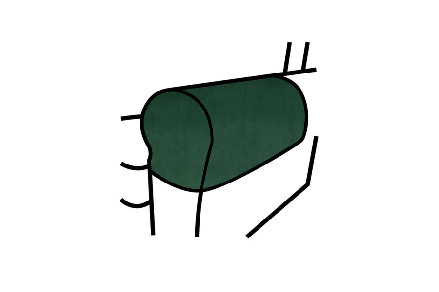 Woburn | Highback Chair Armcaps (pair) | Opulence Emerald
