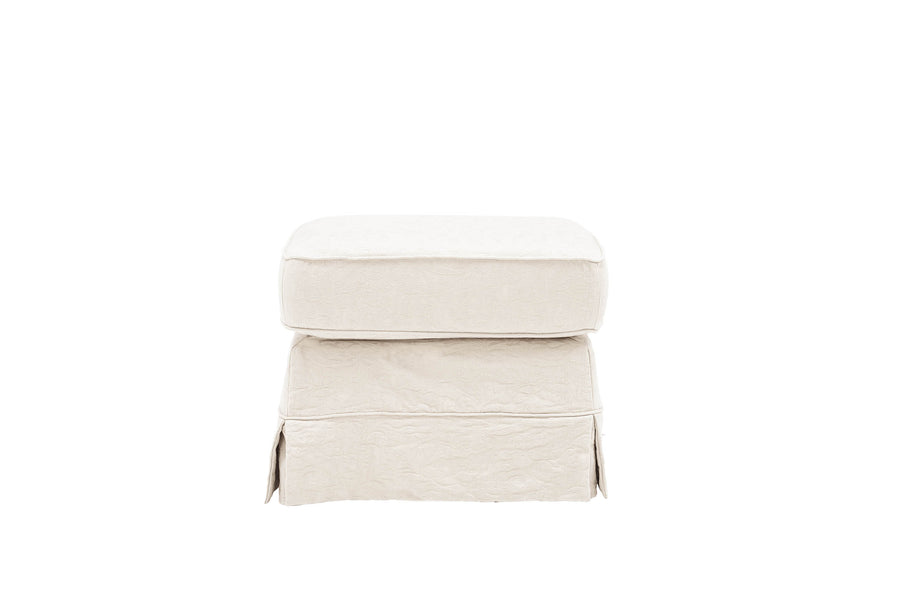 Madrid | Footstool Extra Loose Cover | Kingston Natural