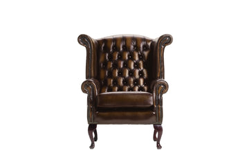 Chesterfield | Georgian Highback Chair | Antique Gold