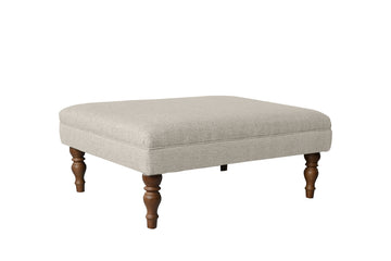 Jasper | Large Bench Footstool | Heather Herringbone Flax