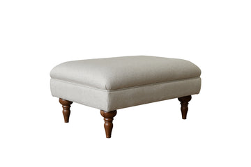 Jasper | Bench Footstool | Heather Herringbone Flax