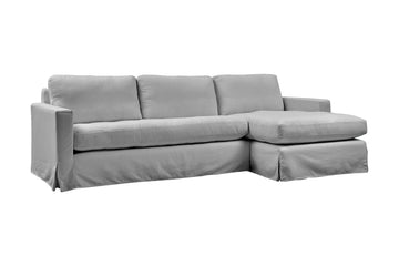 Kate | Chaise Sofa Option 1 | Capri Light Grey