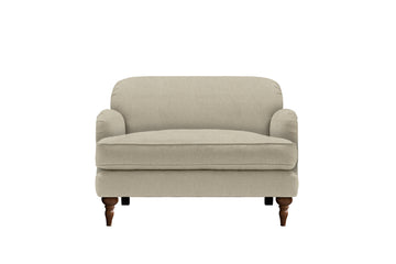 Agatha | Love Seat | Heather Herringbone Flax
