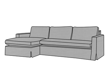 Kate | Option 2 Corner Extra Loose Cover | Capri Light Grey