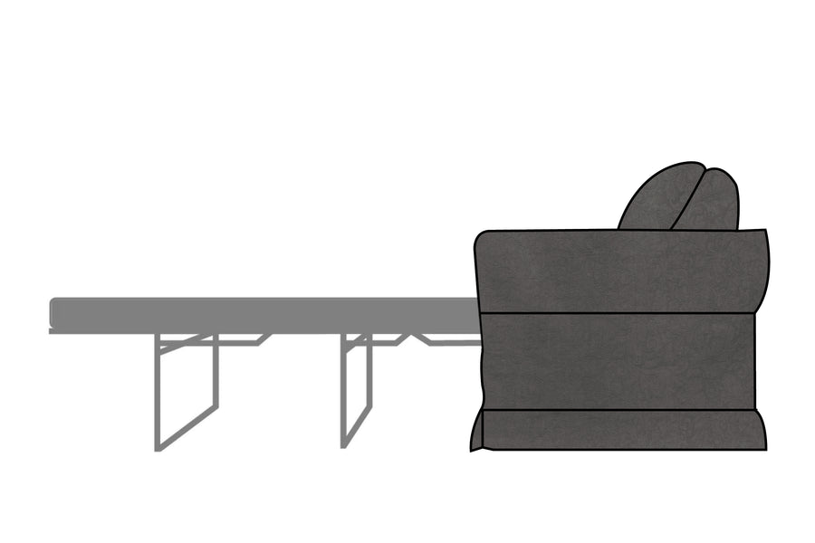 Albany | Sofa Bed Extra Loose Cover | Kingston Charcoal