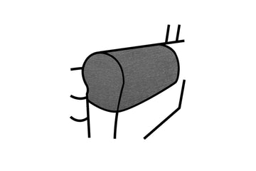 Hampton | Highback Chair Armcaps (pair) | Brunswick Slate Grey