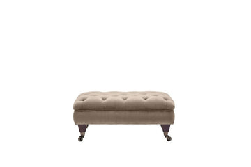 Hampton | Button Bench Footstool | Opulence Mink