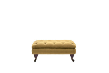 Hampton | Button Bench Footstool | Opulence Saffron