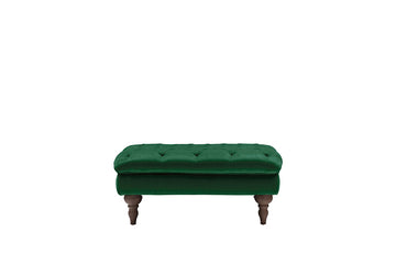 Mia | Button Bench Footstool | Opulence Emerald