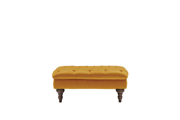 Mia | Button Bench Footstool | Opulence Saffron