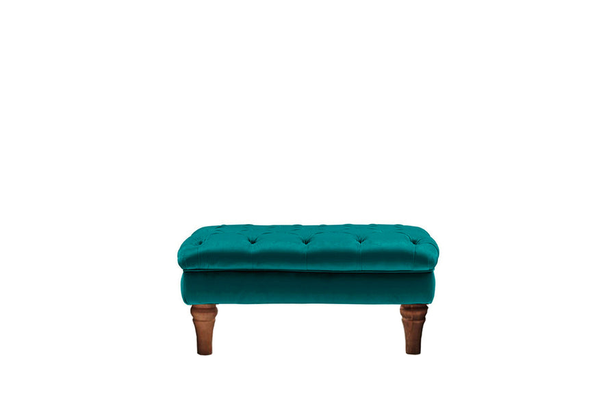 Mia | Bench Footstool | Opulence Teal