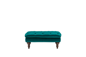 Mia | Button Bench Footstool | Opulence Teal