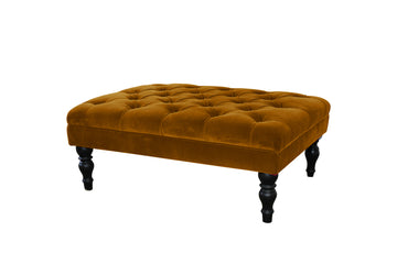 Lydia | Button Bench Footstool | Manolo Cinnamon