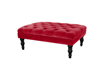 Morgan | Large Button Bench Footstool | Manolo Flamingo