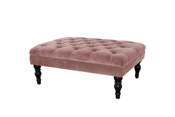 Lydia | Button Bench Footstool | Manolo Dusky Pink