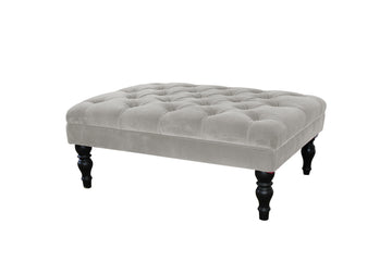 Morgan | Large Button Bench Footstool | Manolo Natural