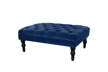 Morgan | Large Button Bench Footstool | Manolo Denim
